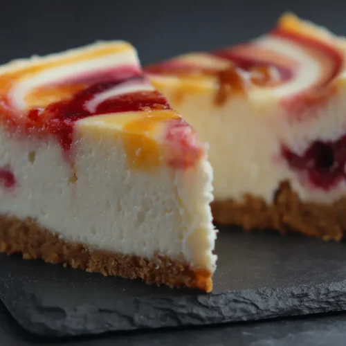 A vibrant display of various cheesecakes for every taste, showcasing different toppings and crusts.