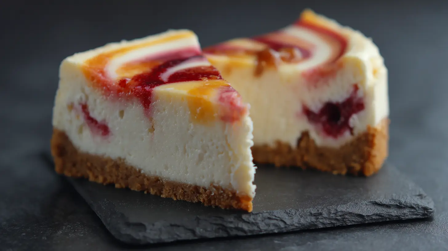 A vibrant display of various cheesecakes for every taste, showcasing different toppings and crusts.