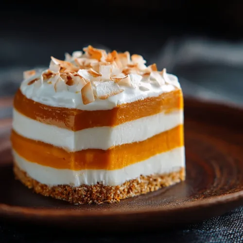 A baking dish filled with beautifully layered sweet potato slices