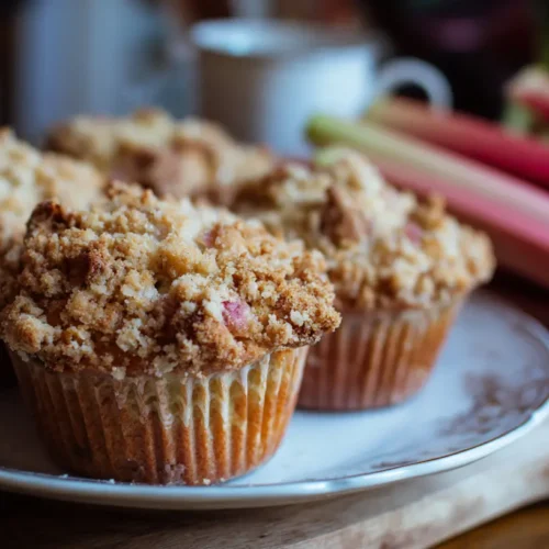 A collection of tempting rhubarb recipes presented beautifully in a cookbook.
