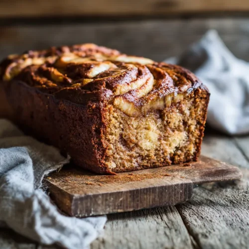 Close-up of a freshly baked rhubarb coffee cake with streusel topping.