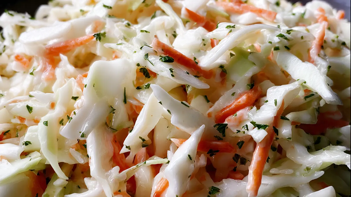 Making homemade coleslaw