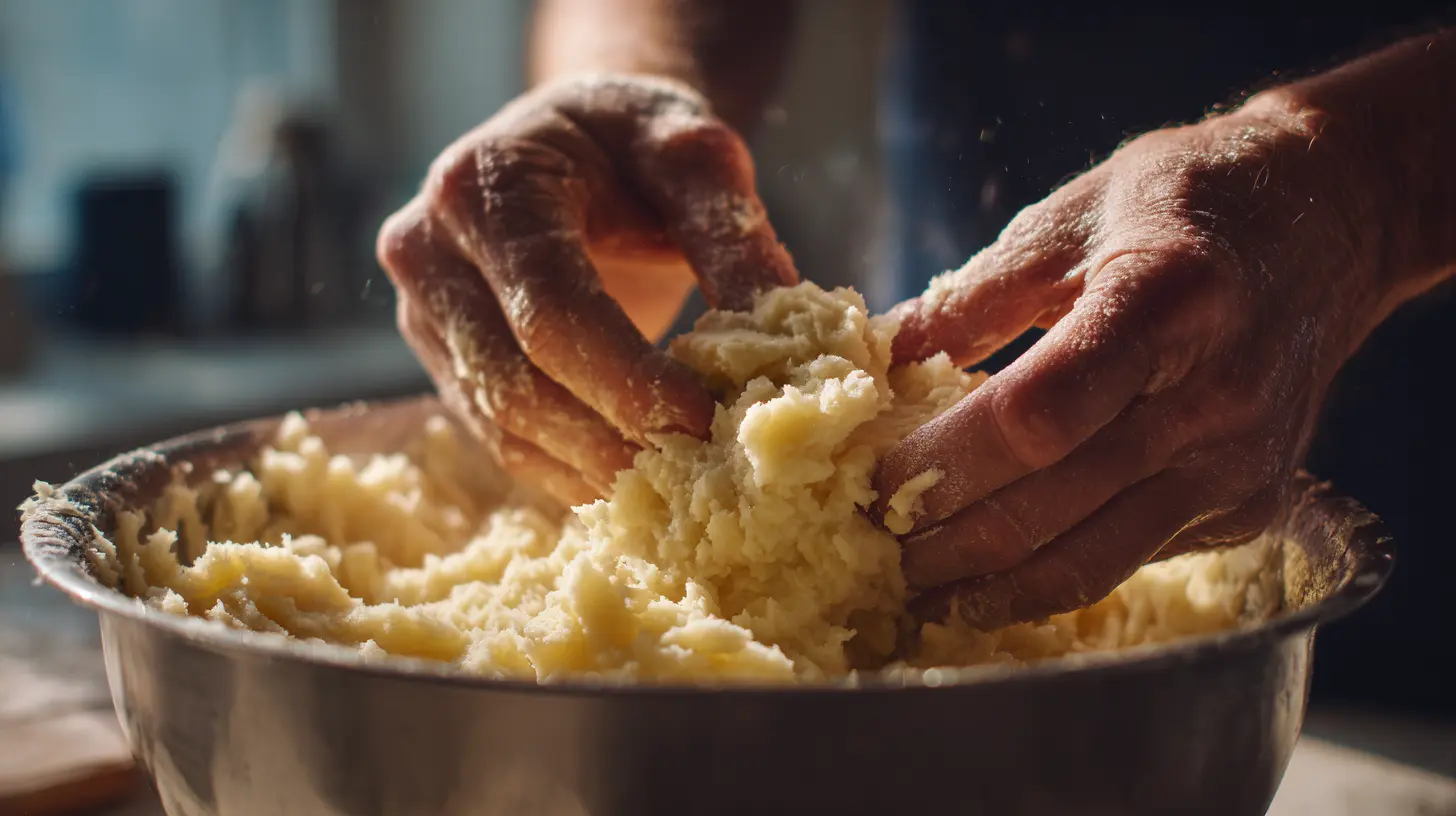 Creamy mashed potatoes in a bowl