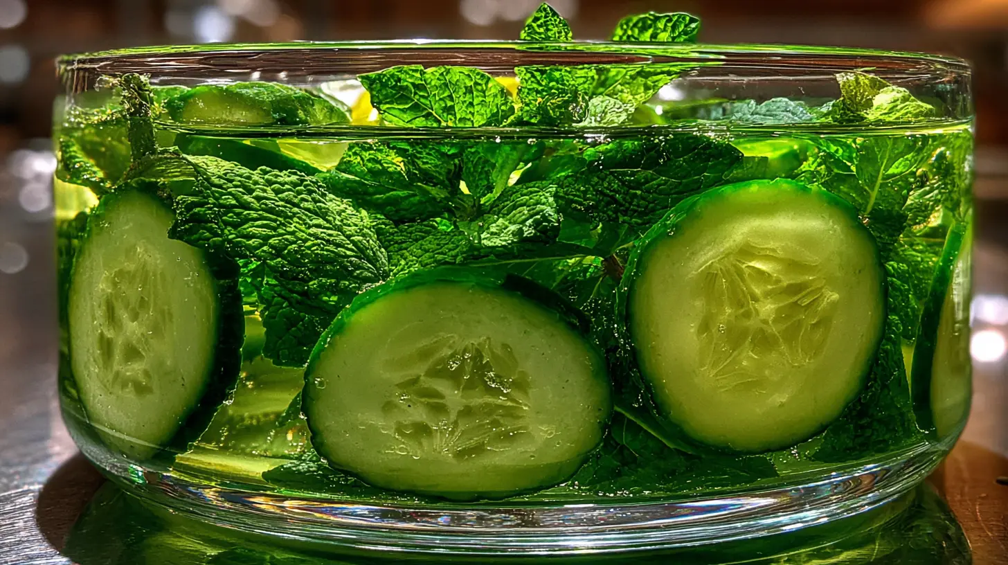 Cucumber Mint Infused Water Preparation