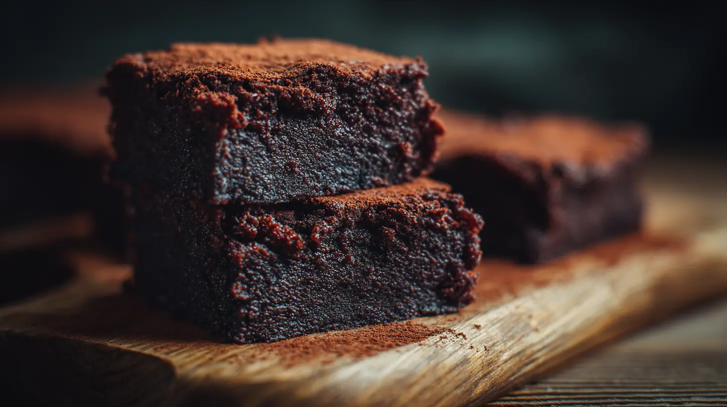 Deliciously moist brownies with a crinkled top texture