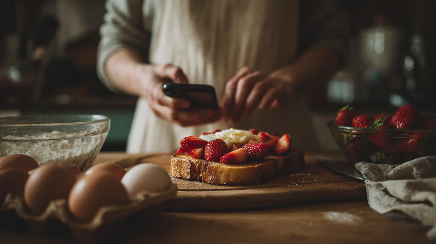 French toast with syrup and berries