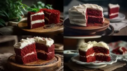 A stunning Juneteenth red velvet cake with cream cheese frosting.
