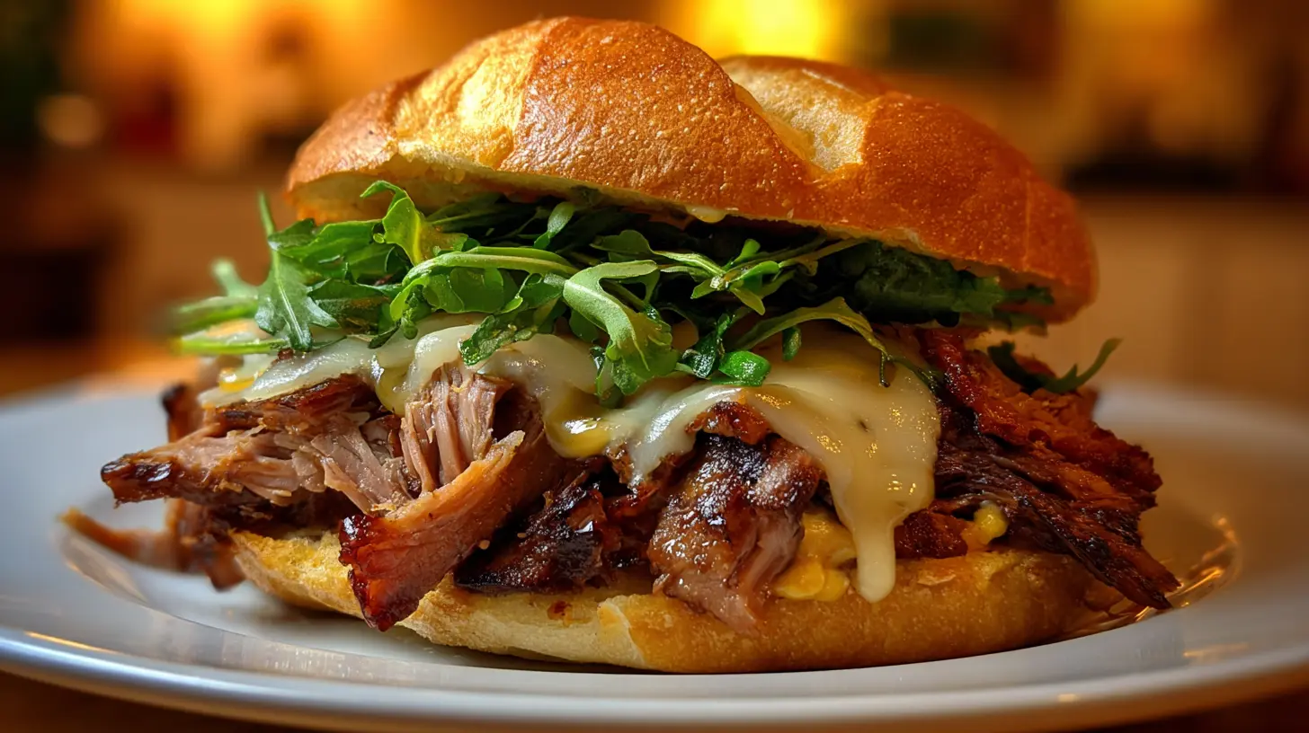 Pulled pork being shredded with two forks