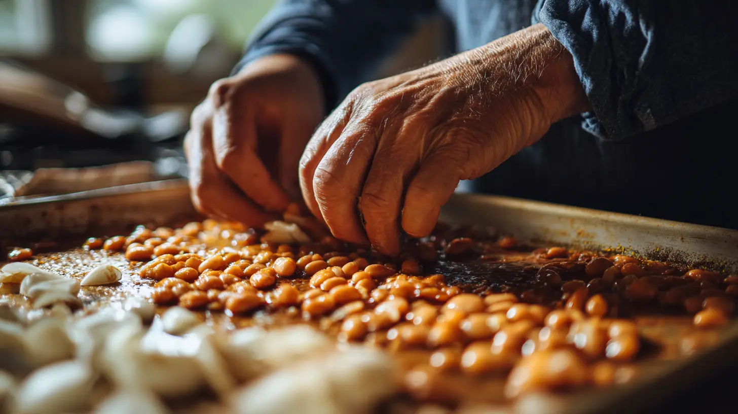 Southern baked beans in a bowl