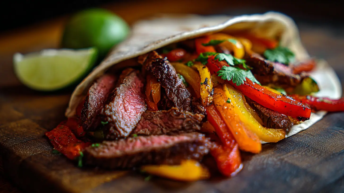 Steak Fajitas Cooking Process