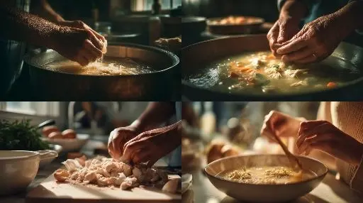 Perfect chicken soup texture