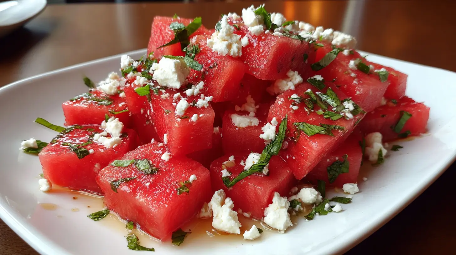 Watermelon Salad Preparation