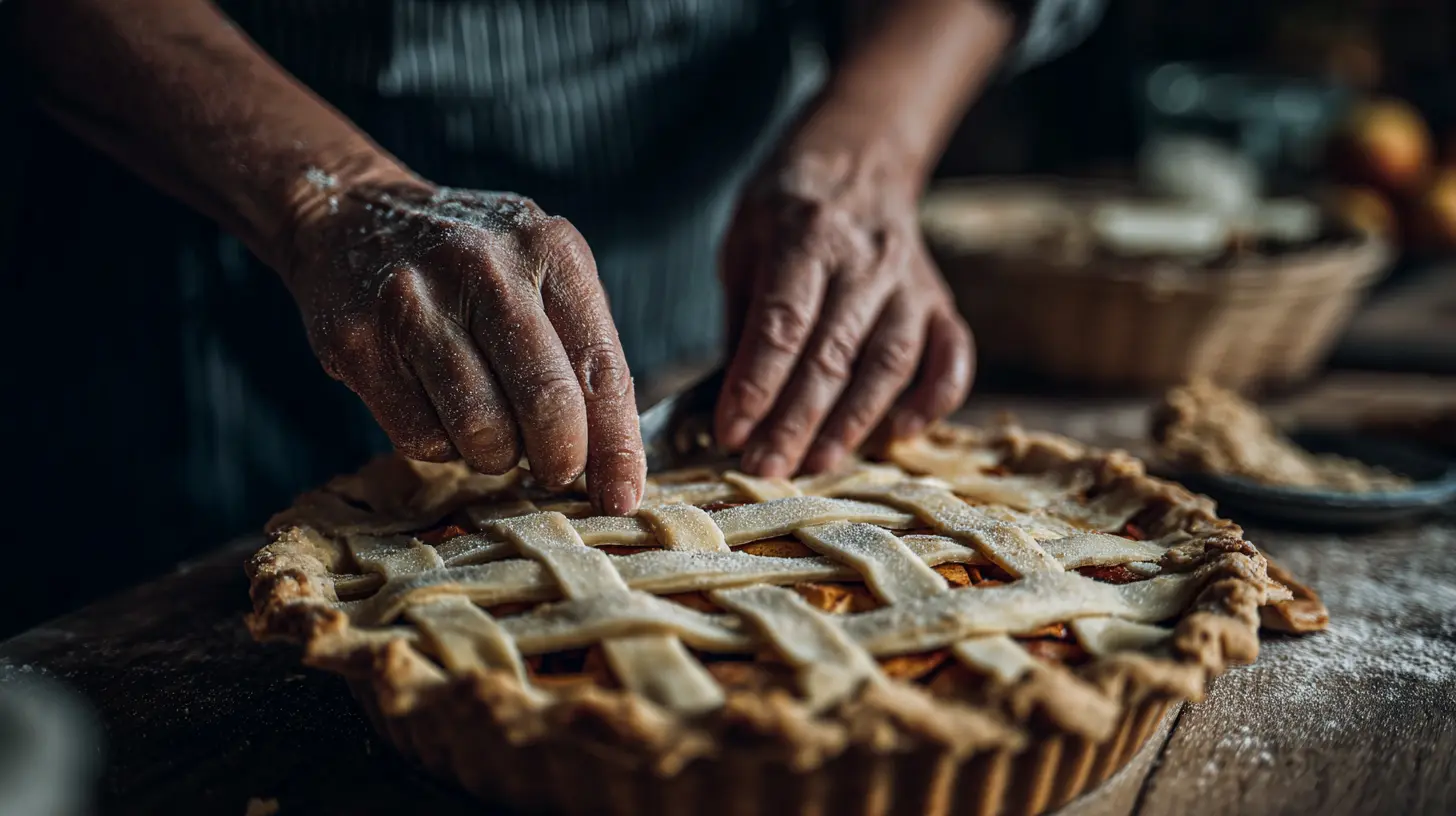 A slice of classic apple pie on a plate with a flaky crust