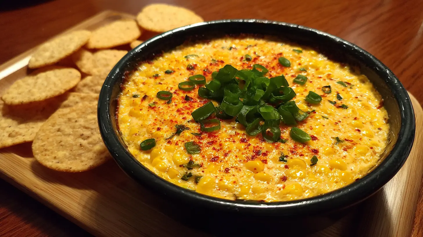 corn dip baking in oven