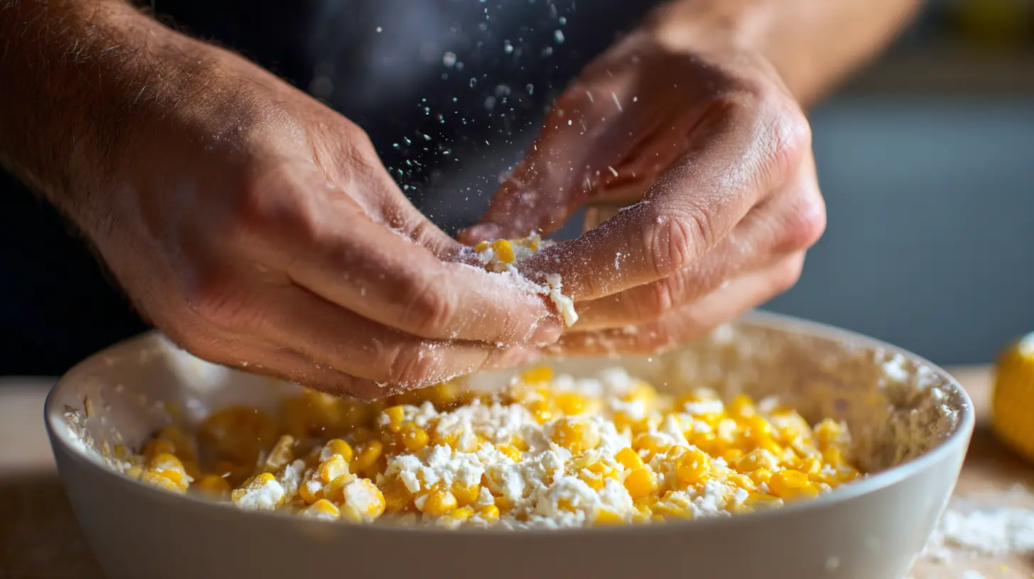 overcooked corn dip in dish