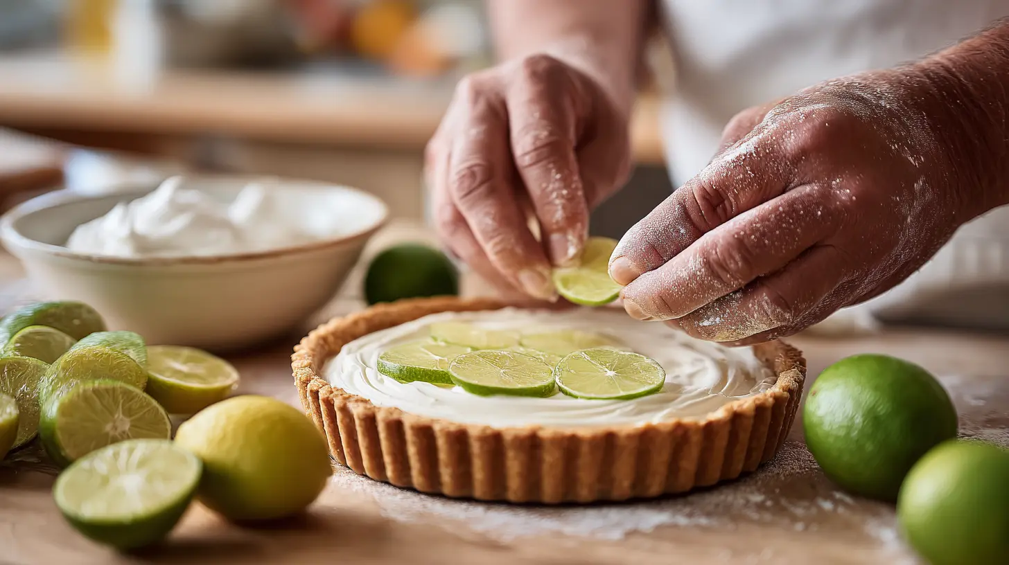 Key lime pie slice