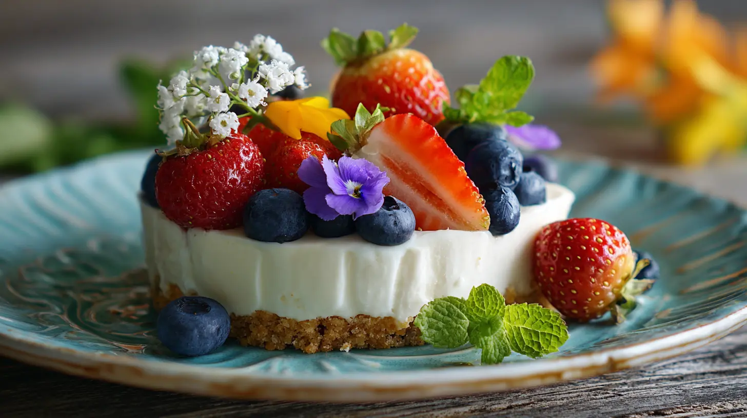 A refreshing no-bake cheesecake, perfect for a summer dessert.