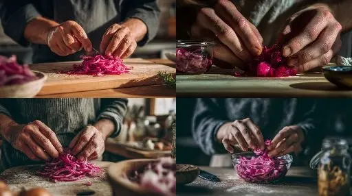Pickled Red Onions in Jar